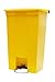 Rubbermaid Commercial FG614600YEL Stainless Steel Step-On Lid Wastebasket, 23-gallon, Yellow
