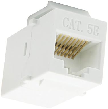Smart Gala Stone-(5 Pack)CAT5e Keystone Coupler RJ45 Female to Female UTP CAT5e Keystone inline Coupler White
