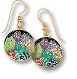 Clearly Charming Fantasticats Multicolor Earrings by Laurel Burch ( cat jewelry, kitten, kitty, feline, animal)