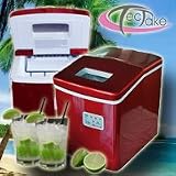 TecTake Icemaker with 15kg output. 3 litre water tank in red.  from TecTake
