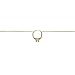 18kt Gold Over Sterling Silver Engagement Ring Anklet W/ Clear CZ 9in