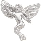 14K White Gold Dancing Angel Lapel Pin