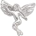 14K White Gold Dancing Angel Lapel Pin