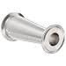 Parker Sanitary Tube Fitting, Stainless Steel 304, Concentric Reducer, 2" Tube OD x 1" Tube OD