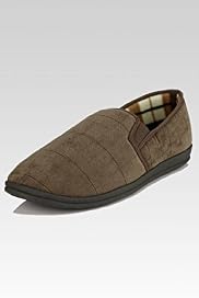 Freshfeet Suedette Check Slippers with Silver Technology