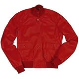 Forzieri Women's Red Italian Genuine Leather Two-pocket Jacket