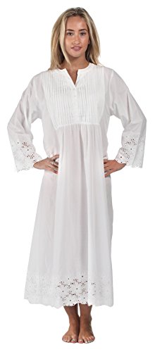The 1 for U 100% Cotton Vintage Nightgown - Connie - White