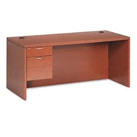 HON 11584LABHH - Valido 11500 Series Left Pedestal Desk, 66w x 30d x 29-1/2h, Bourbon Cherry-HON11584LABHH