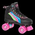 SFR Rio Roller Disco Black/Pink Roller Skates - UK 6