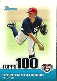 2010 Bowman Stephen Strasburg Topps 100 Rookie Card Insert (Washington Nationals Pitching Phenom) - With Protective Screwdown Case!