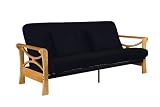 Serta Naples Queen Futon Frame, Natural Finish