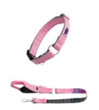 Doggles DOCLMS0802 Collar Pink and Gray Size 8-12 Mutt Gear