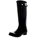 POLAR Womens Original Tall Gloss Winter Waterproof Wellie Rain Wellington Boot - Black - US 9