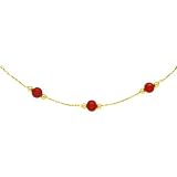 14K Gold Pearl Beaded Necklace 18