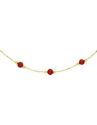 14K Gold Pearl Beaded Necklace 18"