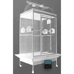 Square Dome Top Bird Cage - Green (Green) (36 W x 28 D x 78 H) by Angel the Sea / dba