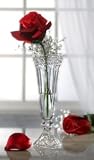 Baroque Crystal Flower Bud Vase 9 Inches