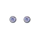 Tomas Sterling Silver Crystal Post Earrings 5 mm - Clear