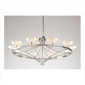 Carrousel Pendant in Polished Chrome Size: 11 H x 26 W by PLC Lighting