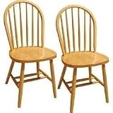 2 Solid Wood Dining Chairs By Winsome Furniture