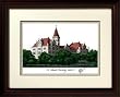 St. Edward's University Alma Mater Alma Mater 14x18 Lithograph in Mahogany Frame