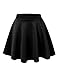 Noble U Women's Basic Solid Versatile Stretchy Swing Mini Skater Skirt