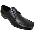 Mens Black Casual Smart Lace-Up Gents Shoes
