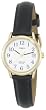 Timex T2H341 Women's Easy Reader Black Leather Watch