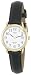 Timex T2H341 Women's Easy Reader Black Leather Watch