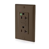 20-Amp, 125-Volt, Hospital Grade Slim GFCI Duplex Receptacle, Wallplate Included, Brown, N7899-HG