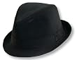 Black Cotton Fedora Hat