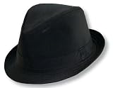 Black Cotton Fedora Hat