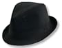 Black Cotton Fedora Hat