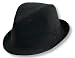 Black Cotton Fedora Hat