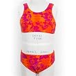 Girls Hot Pink Printed Two Piece Bikini Swim Suit