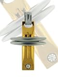 Two-Tone Stainless Steel and Gold Cross With Cubic Zirconia