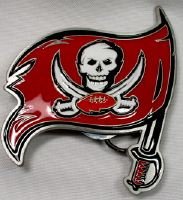 Tampa Bay Buccaneers Enamel Pewter Buckle, NFL Football Buckle