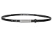 1/2 Snap On Rectangular Rhinestone Feather-Edged Skinny Plain Dress Belt