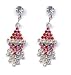 Weihnachts-Ohrhänger Weihnachtsmann mit original Swarovski