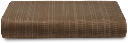 Calvin Klein Home Corrugated Stripe Sheeting Calfornia King Fitted Sheet, Camel