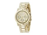 MICHAEL Michael Kors Watch, Women's Goldtone Mixed Metal and Horn Acrylic Bracelet MK5139