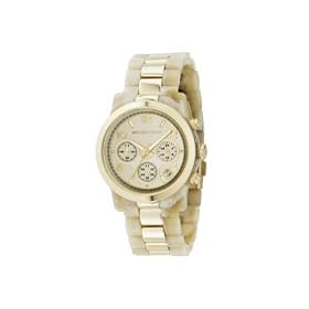 Michael Kors Mk5139 Ladies Watch with Horn Gold Plated Bracelet andGold Dial