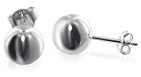 Sterling Silver 10mm Plain Ball Post Back Stud Earrings