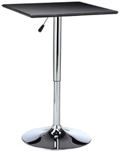 Amstyle Altona Table de bistrot Hauteur ajustable Plateau MDF avec