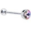 Vitrail Light 7mm Austrian Crystal Barbell Tongue Ring