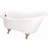 Elizabethan Classics USASL67SN 66" Slipper Clawfoot Tub, Rim Drillings