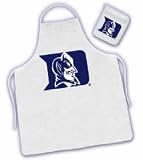Duke Blue Devils Tailgate Barbecue (BBQ) Grilling Apron/Mitt Set NCAA