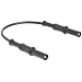 Cal Test Electronics CT2162 4mm Individual Straight Banana Plug to Plug Test Lead, 18 AWG, 12 Amp, Silicone Jacket (Pack of 10)