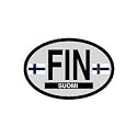 Finland oval decal - Finland Country of Origin Sticker