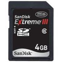 SanDisk Extreme III 4 GB Class 6 SDHC Flash Memory Card SDSDRX3-4096-A21